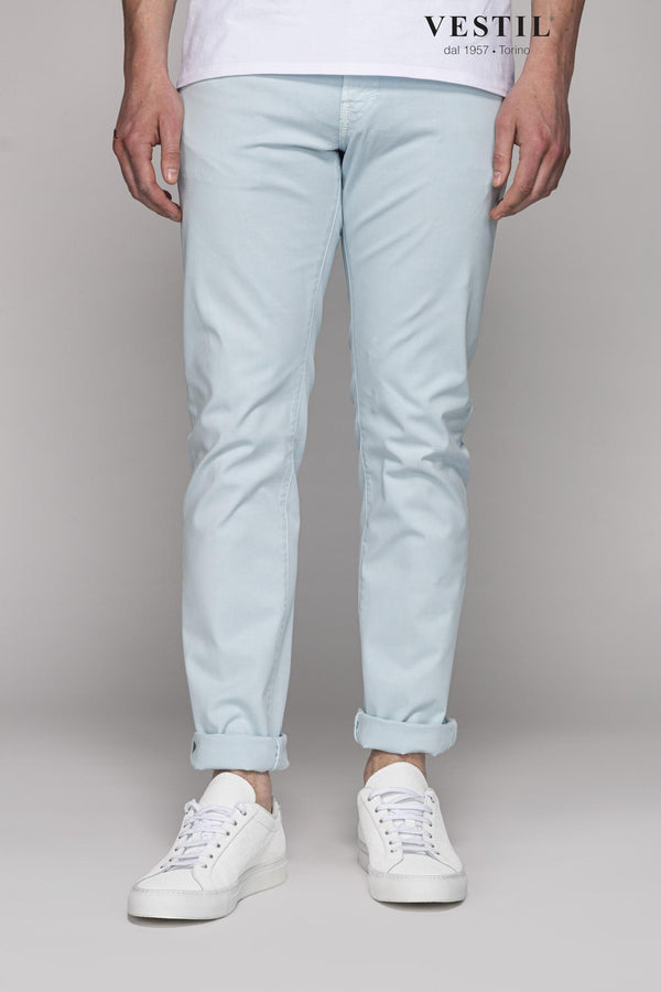 PT05, trousers, light blue, man