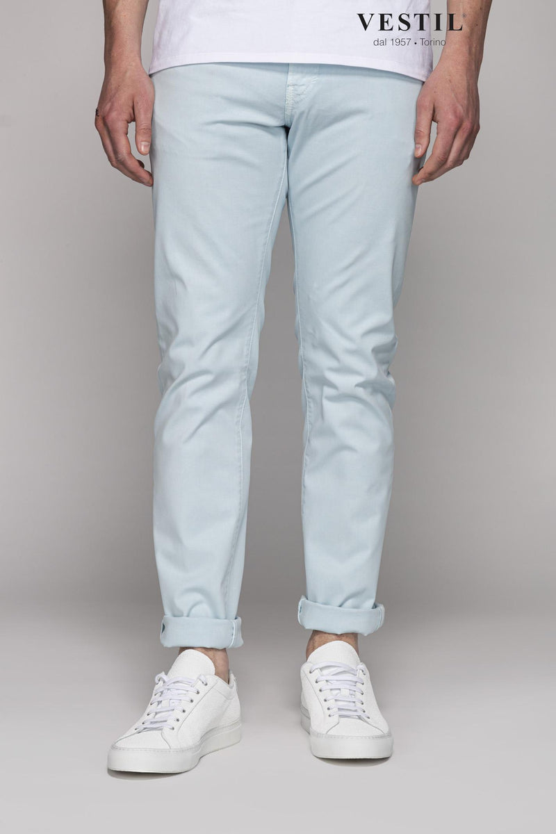 PT05, trousers, light blue, man