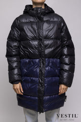 WOMEN'S OOF WEAR JACKET, DOWN JACKET, TWO-TONE BLACK