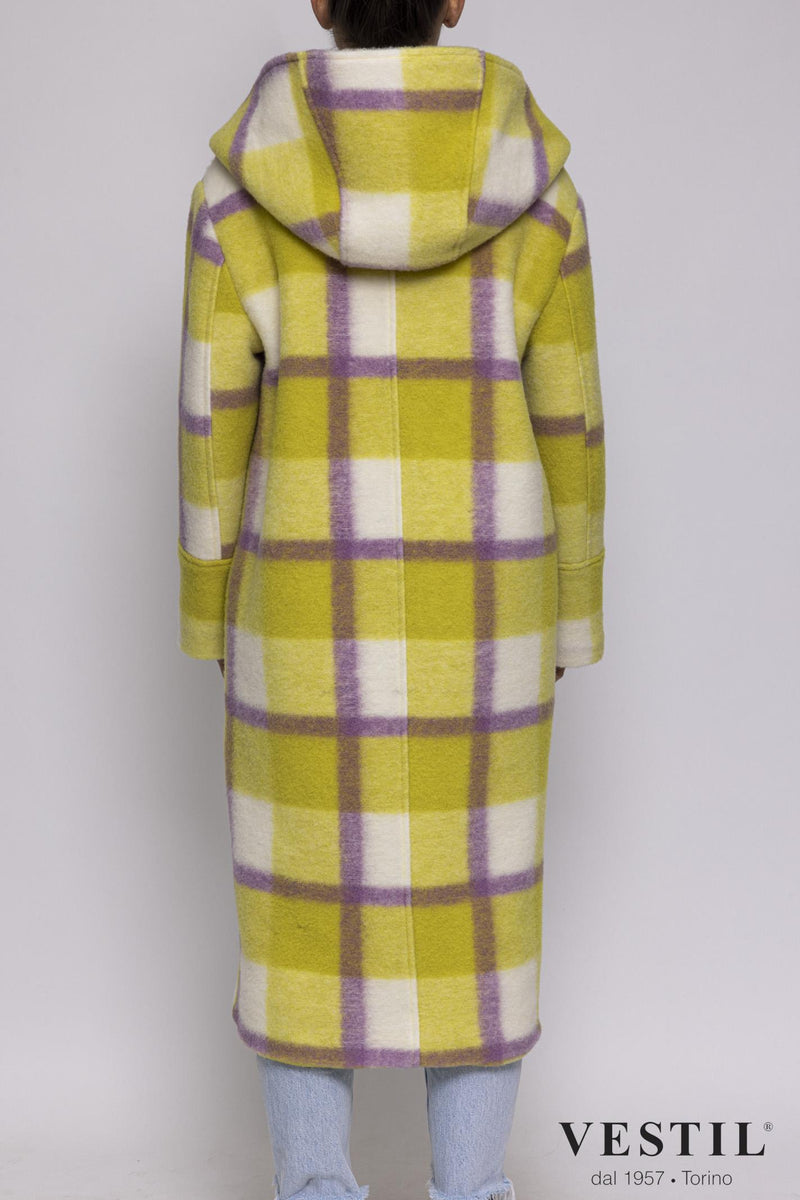 ERO J, women's pink yellow cream coat
