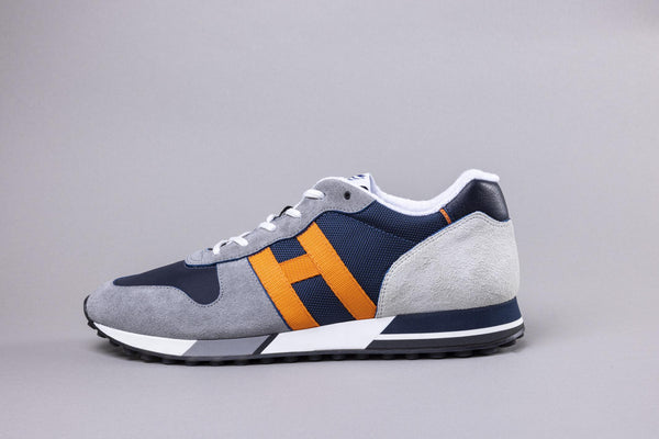 Hogan, sports shoe, gray blue orange, man