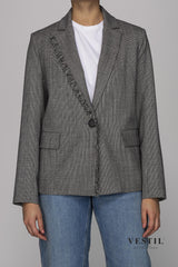 ANTONELLI WOMEN'S JACKET, FRINGED, MOUSE GREY