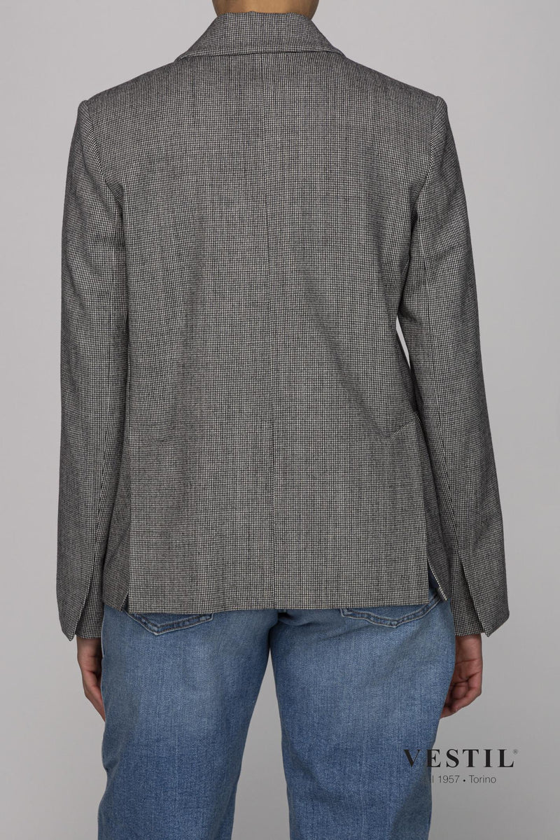 ANTONELLI WOMEN'S JACKET, FRINGED, MOUSE GREY