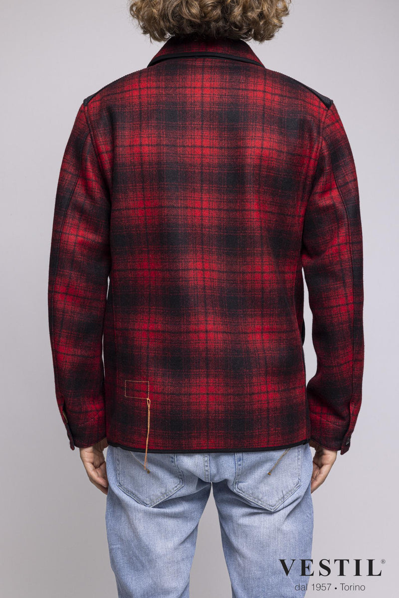 FORTELA MEN'S JACKET, HUNTING JACKET, RED AND BLACK