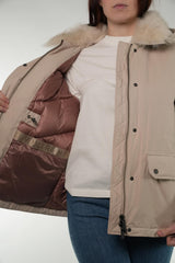 Artic short parka corto tasca pattina cappuccio e pelo staccabili zip CFWWOU1071FRUT3780 7404 Woolrich 