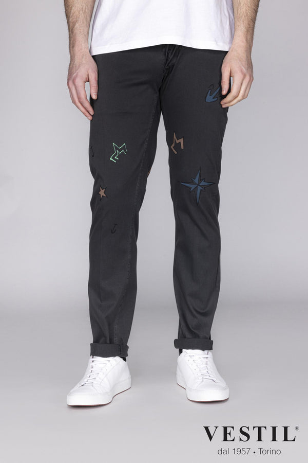 Macchia J black men's trousers