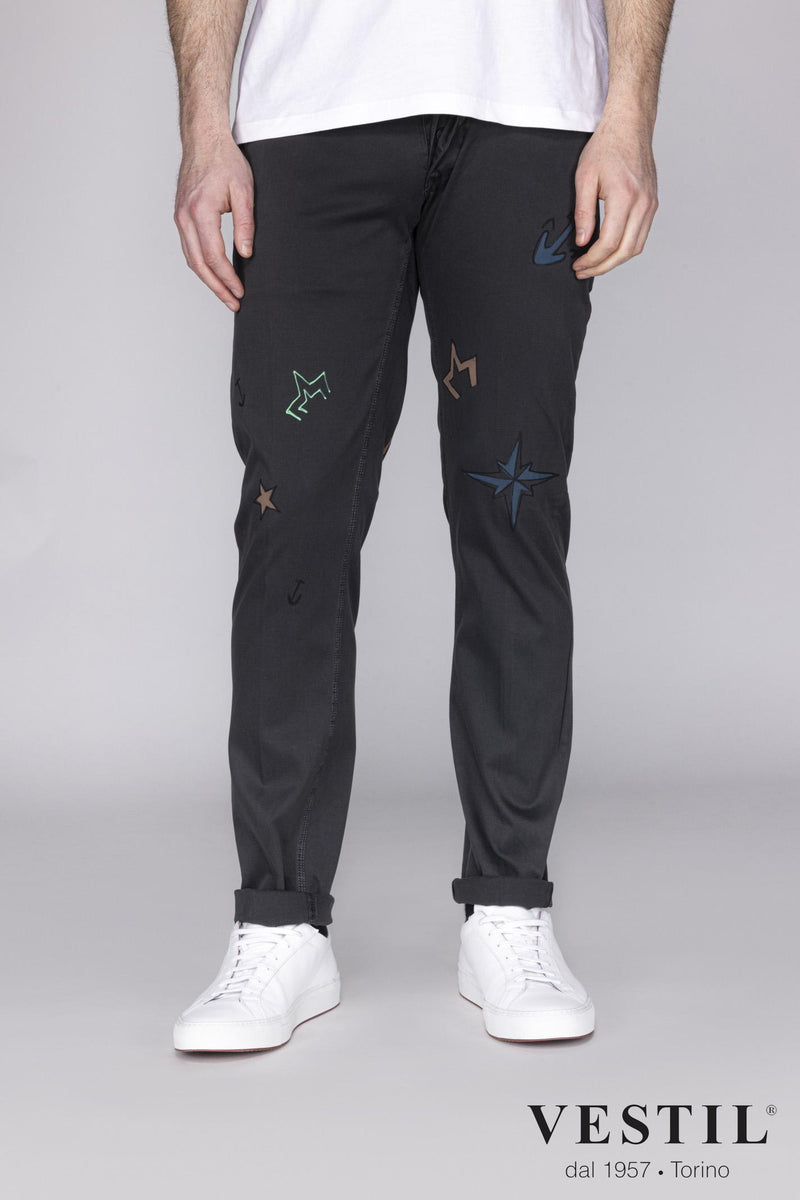 Macchia J black men's trousers