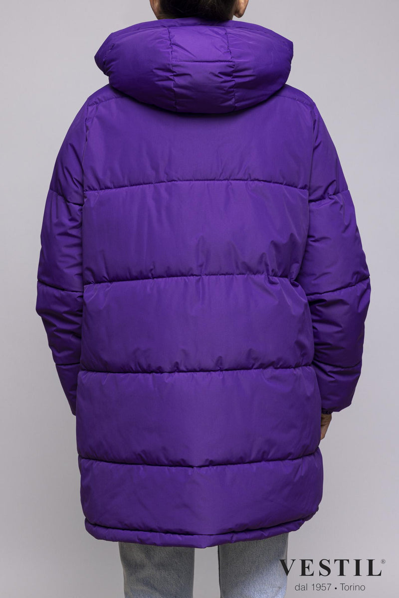 WOMEN'S OOF WEAR JACKET, HOODED DOWN JACKET, ELECTRIC PURPLE