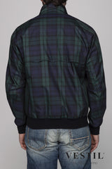 BARRACUTA, blue and green jacket for men