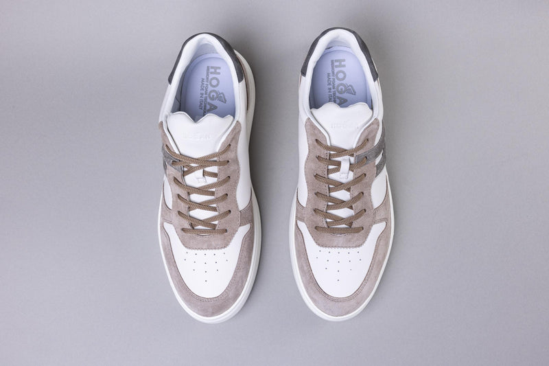 HOGAN, sports shoe, white and beige, man