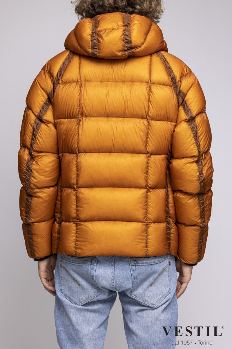 down jacket - fixed hood - arm lens