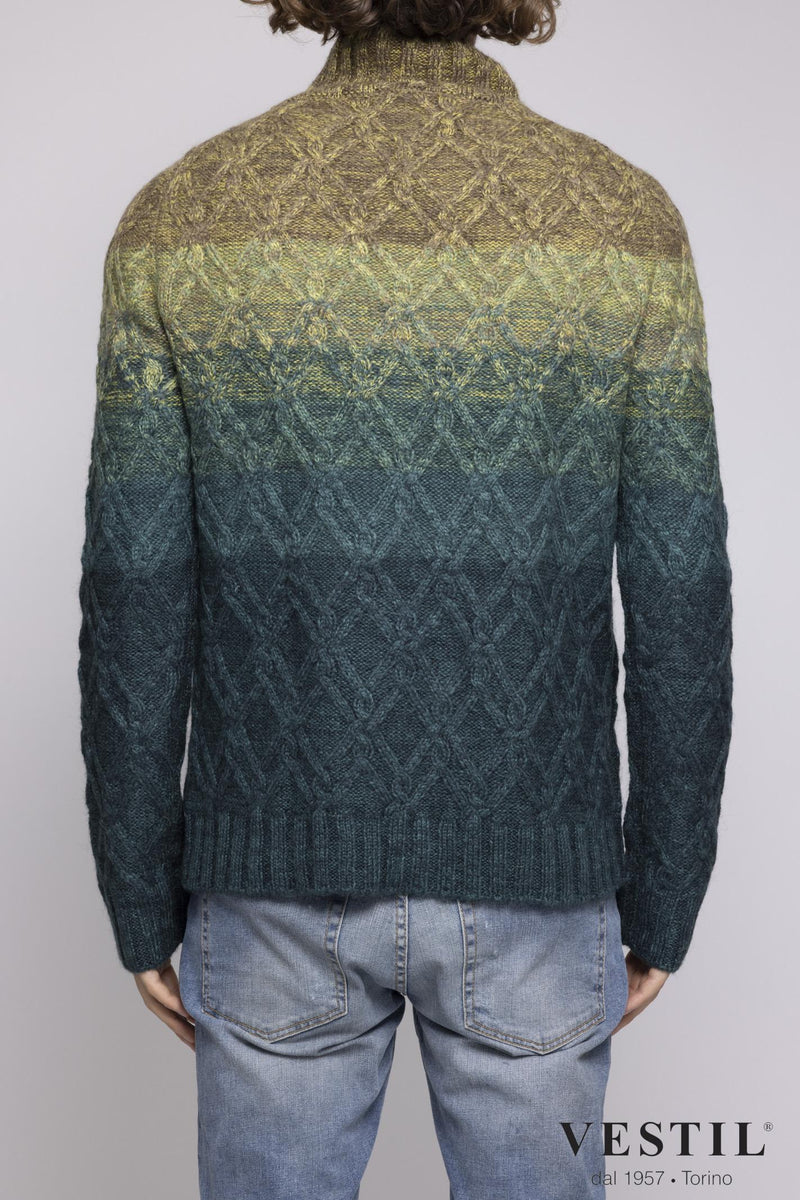 PT01, Wool blend turtleneck sweater, green, man
