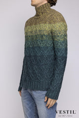 PT01, Wool blend turtleneck sweater, green, man