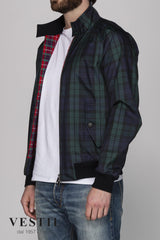 BARRACUTA, blue and green jacket for men