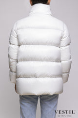 FAY, down jacket with hood, white, women