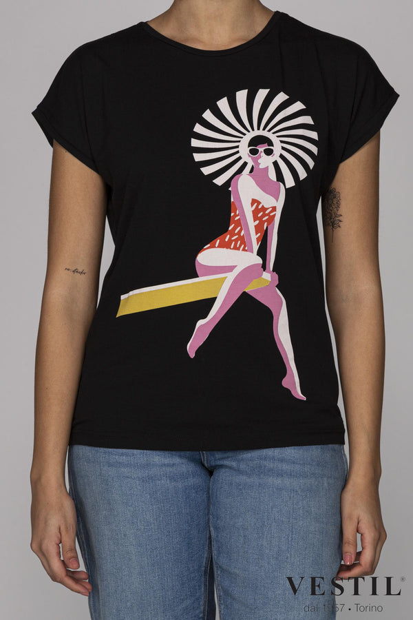 CORA, black women's t-shirt
