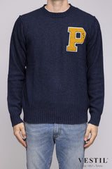 PRESIDENT'S Maglia Uomo 542CB03 WOOLBLENDPATCHDENIM PRESIDENT'S 