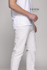BURBERRY, White men's trousers