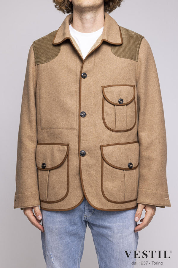 MEN'S FORTELA JACKET, HUNTING JACKET, DARK BEIGE