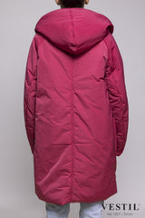 WOMEN'S OOF WEAR JACKET, REVERSIBLE WITH HOOD, COPPER AND SALMON