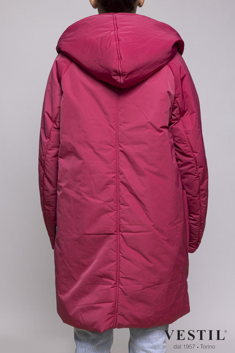 WOMEN'S OOF WEAR JACKET, REVERSIBLE WITH HOOD, COPPER AND SALMON