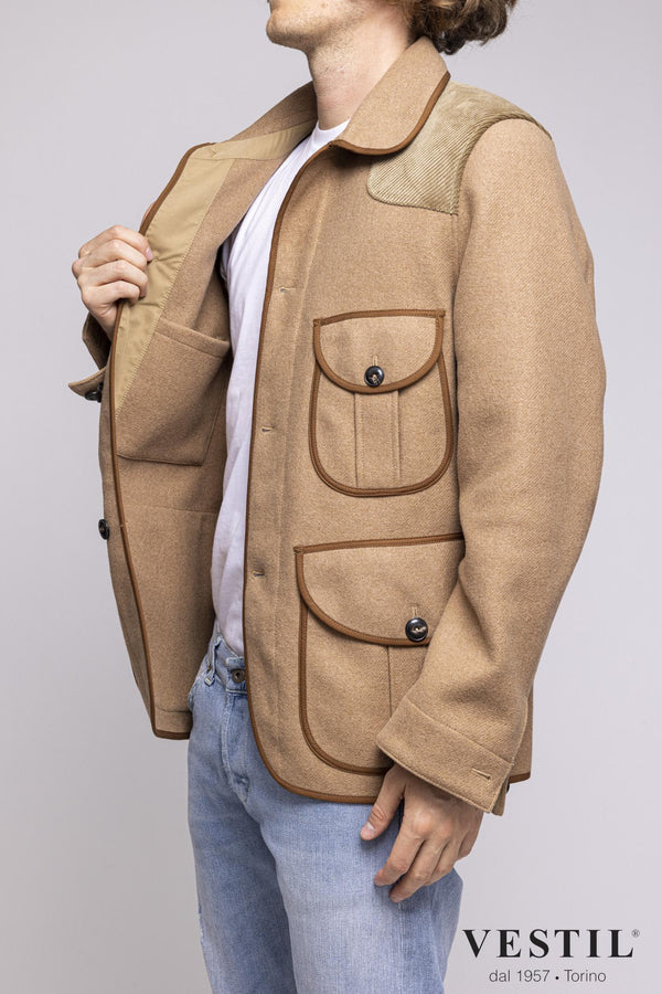 MEN'S FORTELA JACKET, HUNTING JACKET, DARK BEIGE
