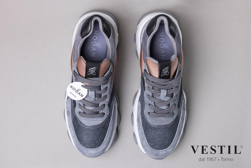 Hogan, sports shoe, gray pink, women