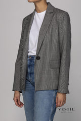 ANTONELLI WOMEN'S JACKET, FRINGED, MOUSE GREY