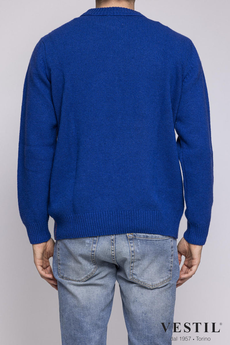 PRESIDENT'S Maglia Uomo 533C9571510 WOOLBLENDNWEBLUE PRESIDENT'S 