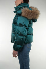 Piumino Corto trapuntato imbottito piuma cappuccio con pelo staccabile abbottonatura coperta 13352000 177 Paul & Shark 