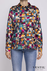 NIU Camicia Donna 617T0S VERDE GIALLO FUCSIA NIU 