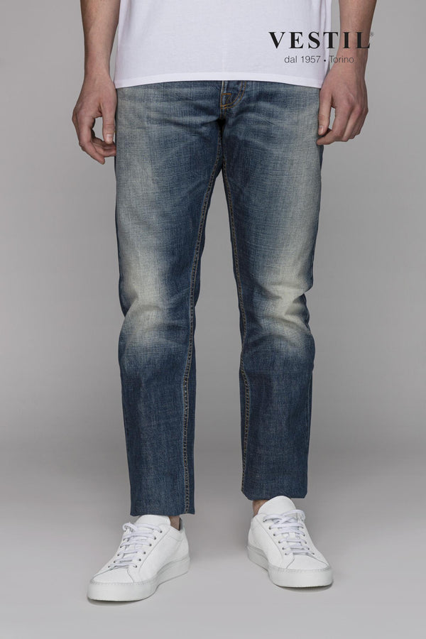 CARE LABEL, men's light blue jeans