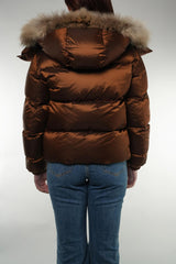 Piumino Corto trapuntato imbottito piuma cappuccio con pelo staccabile abbottonatura coperta 13352000 943 Paul & Shark 