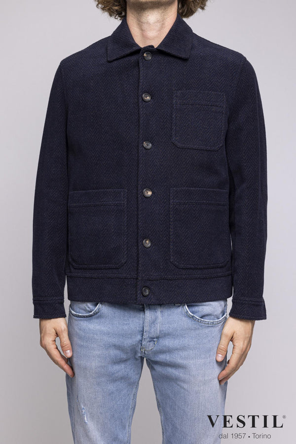 buttons - patch pocket - work jacket - straight bottom
