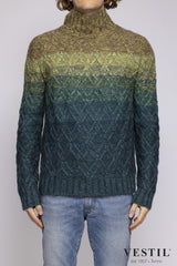 PT01, Wool blend turtleneck sweater, green, man