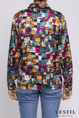 NIU Camicia Donna 617T0S VERDE GIALLO FUCSIA NIU 