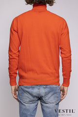 ALTEA, Turtleneck sweater in soft geelong wool, orange, men