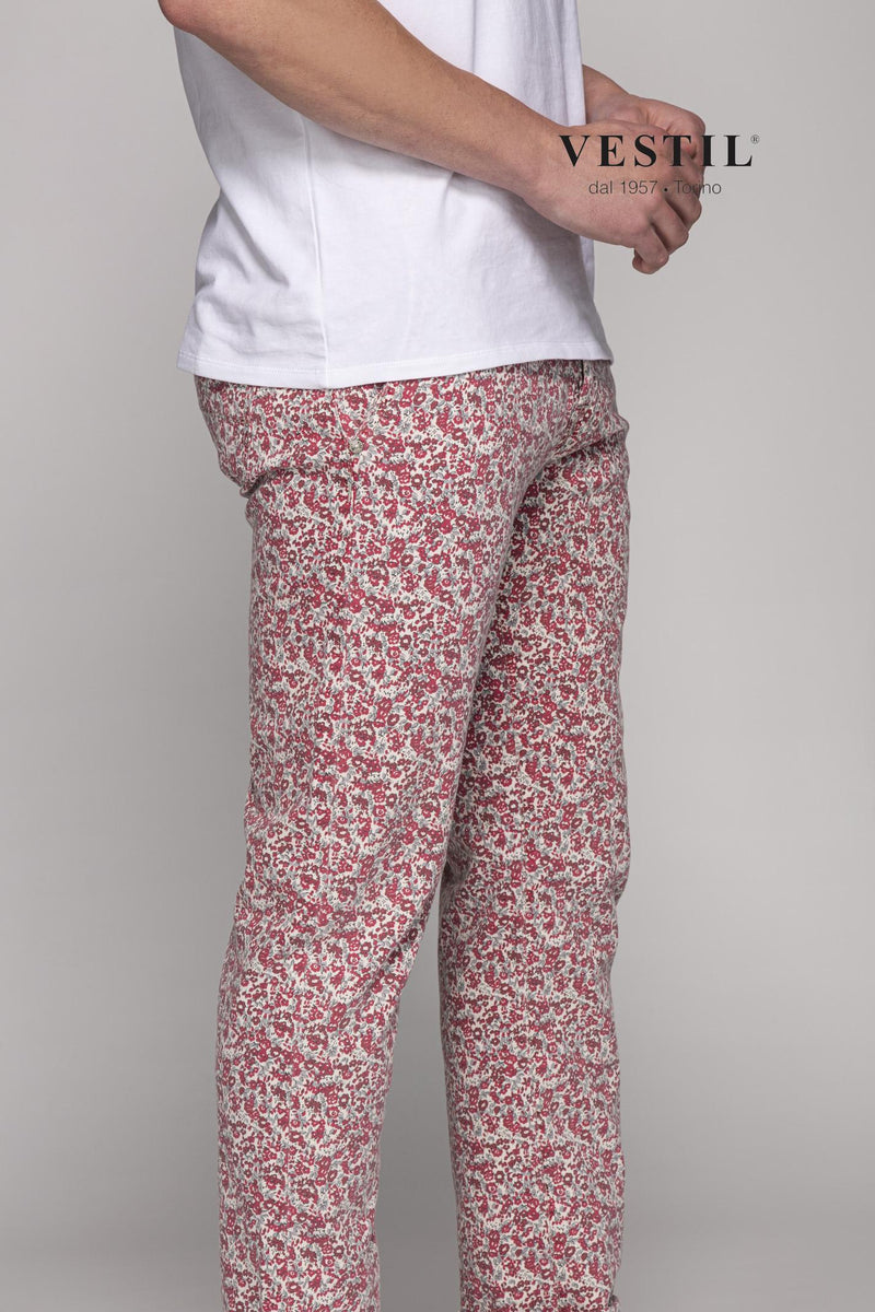 13 america pocket, slim fit, stretch, flower pattern