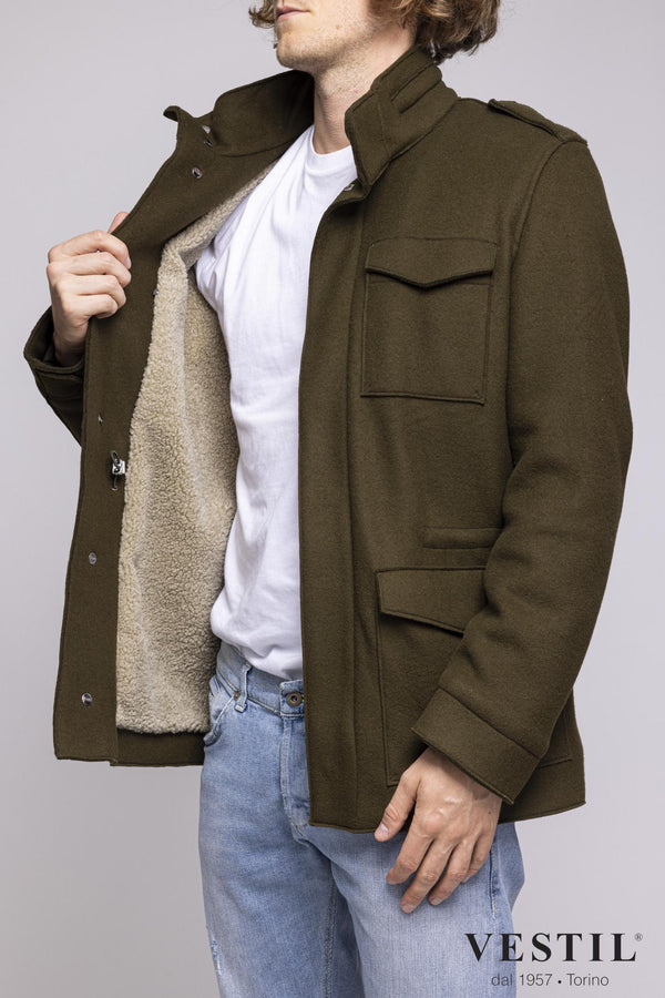 MEN'S HERNO JACKET, FIELD JACKET, MILITARY GREEN
