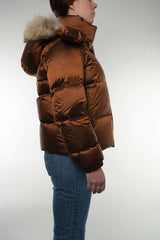 Piumino Corto trapuntato imbottito piuma cappuccio con pelo staccabile abbottonatura coperta 13352000 943 Paul & Shark 