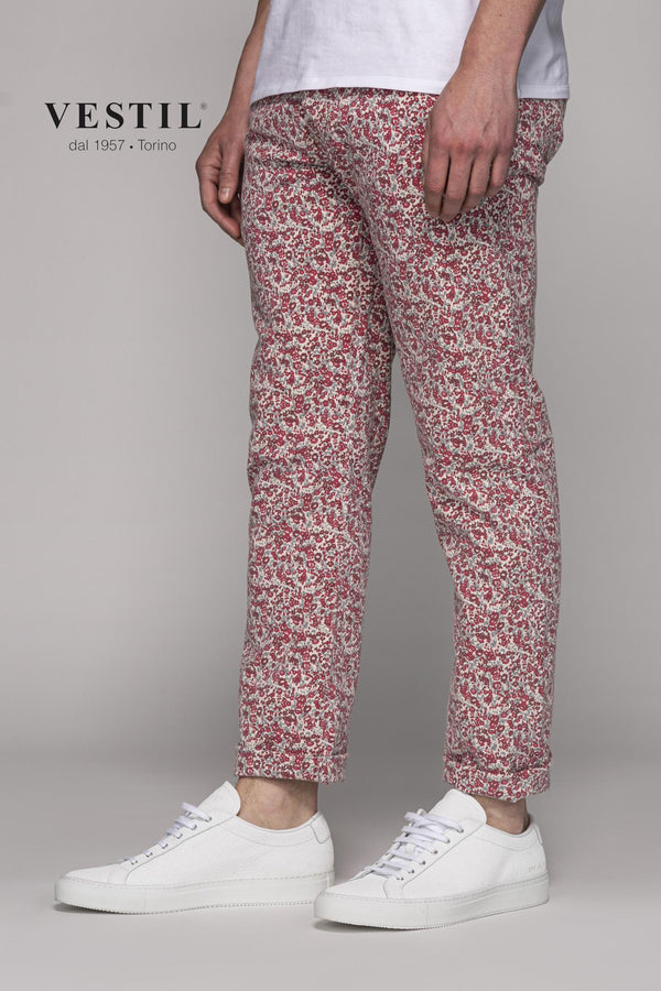13 america pocket, slim fit, stretch, flower pattern