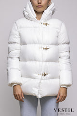 FAY, down jacket with hood, white, women
