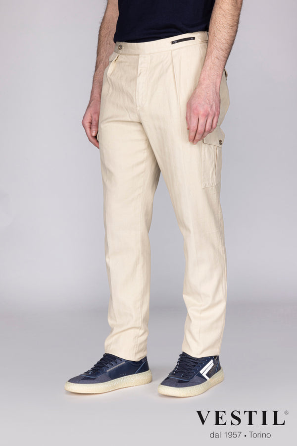PT01 light beige men's trousers