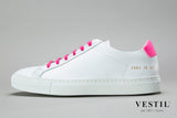 Vestil, scarpa sportiva, bianco e rosa fluo, donna