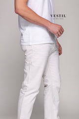 BURBERRY, White men's trousers