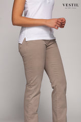 KITON, women's beige trousers
