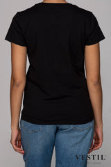 COLMAR, women's black t-shirt