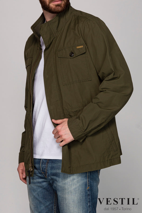 WOOLRICH, giaccone verde militare uomo