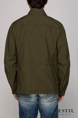 WOOLRICH, giaccone verde militare uomo