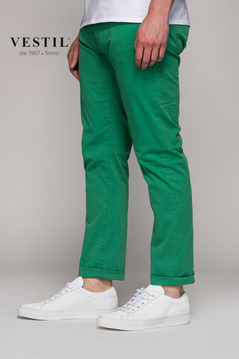 PT05, pantalone verde acceso uomo.